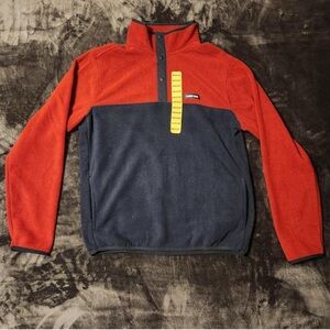 Lands End Red and Navy Pullover